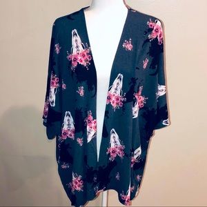 Promesa kimono one size w skulls and roses